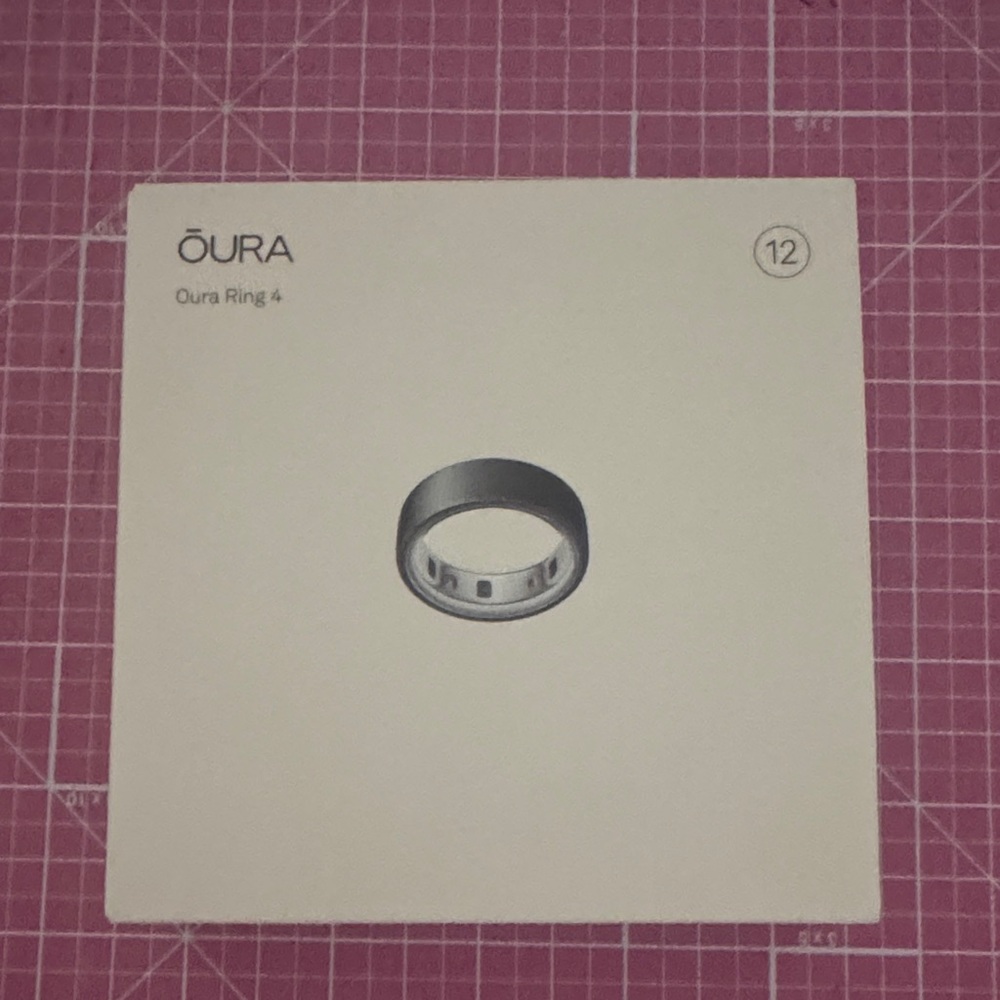 Oura Ring 4 in Stealth/matte black in color